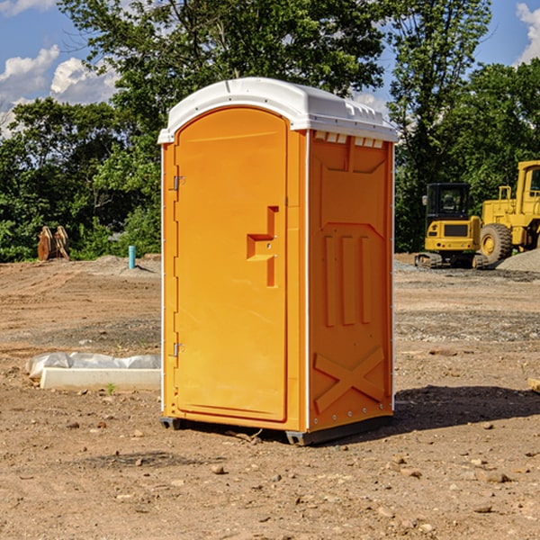 how often are the porta potties cleaned and serviced during a rental period in Rock Grove